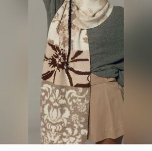 NWT Anthropologie Mariel Brown Knit Scarf - Unopened. Very Warm